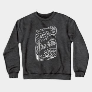 Salted Bro-Flakes - Contrast White Print Version Crewneck Sweatshirt